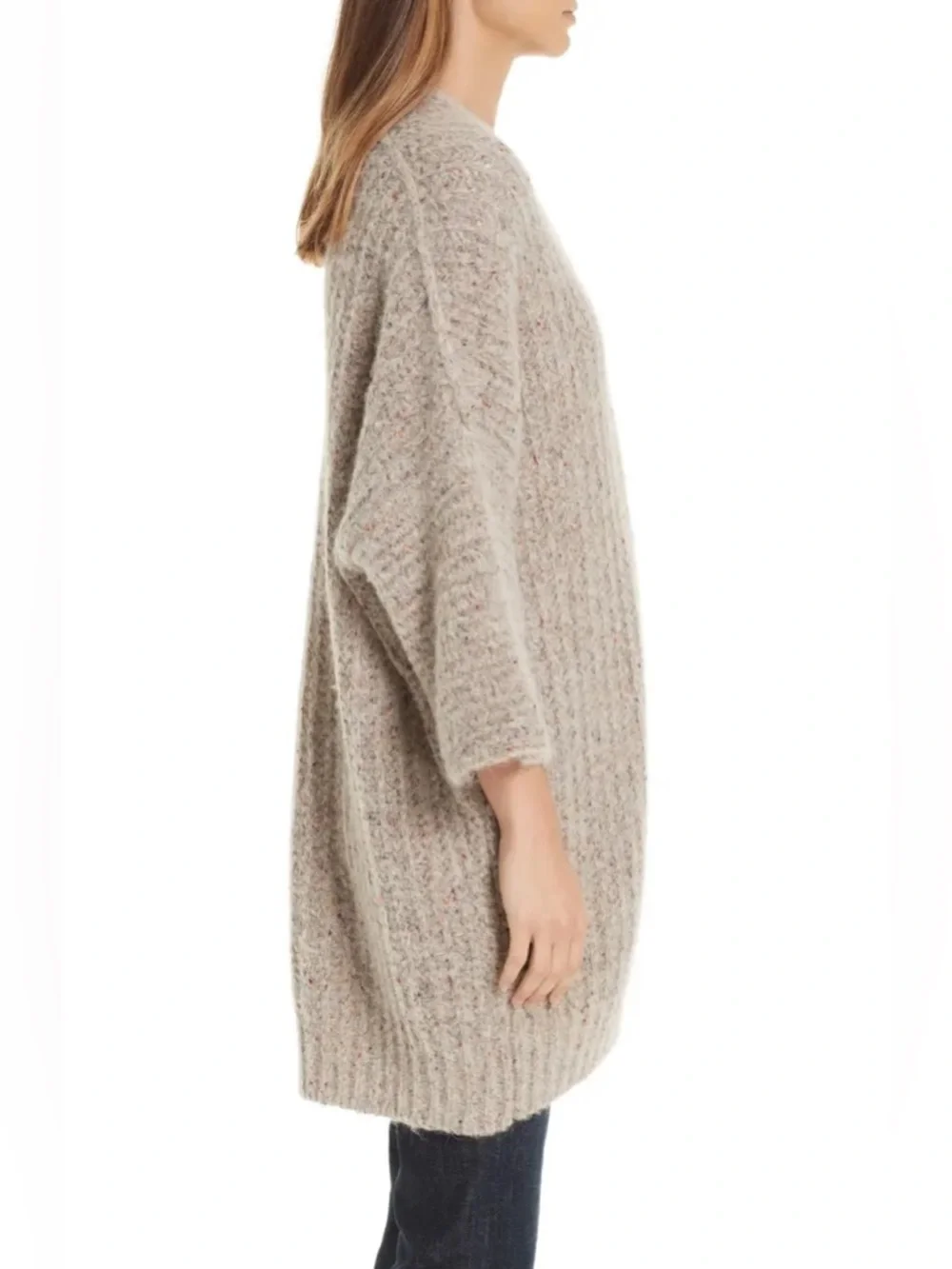 Brochu Walker Baby Alpaca and Wool Noor Cadigan Sweater - Size XS - Beige
